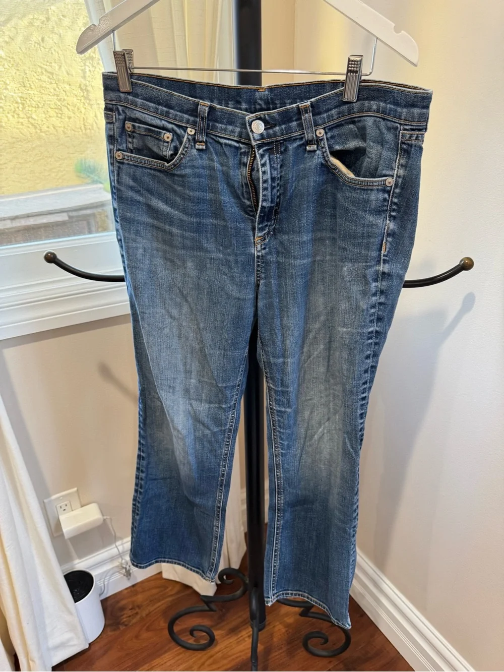 Rag & Bone Blue Women's Denim Jeans Size 31 10”Crop Soft Straight Leg